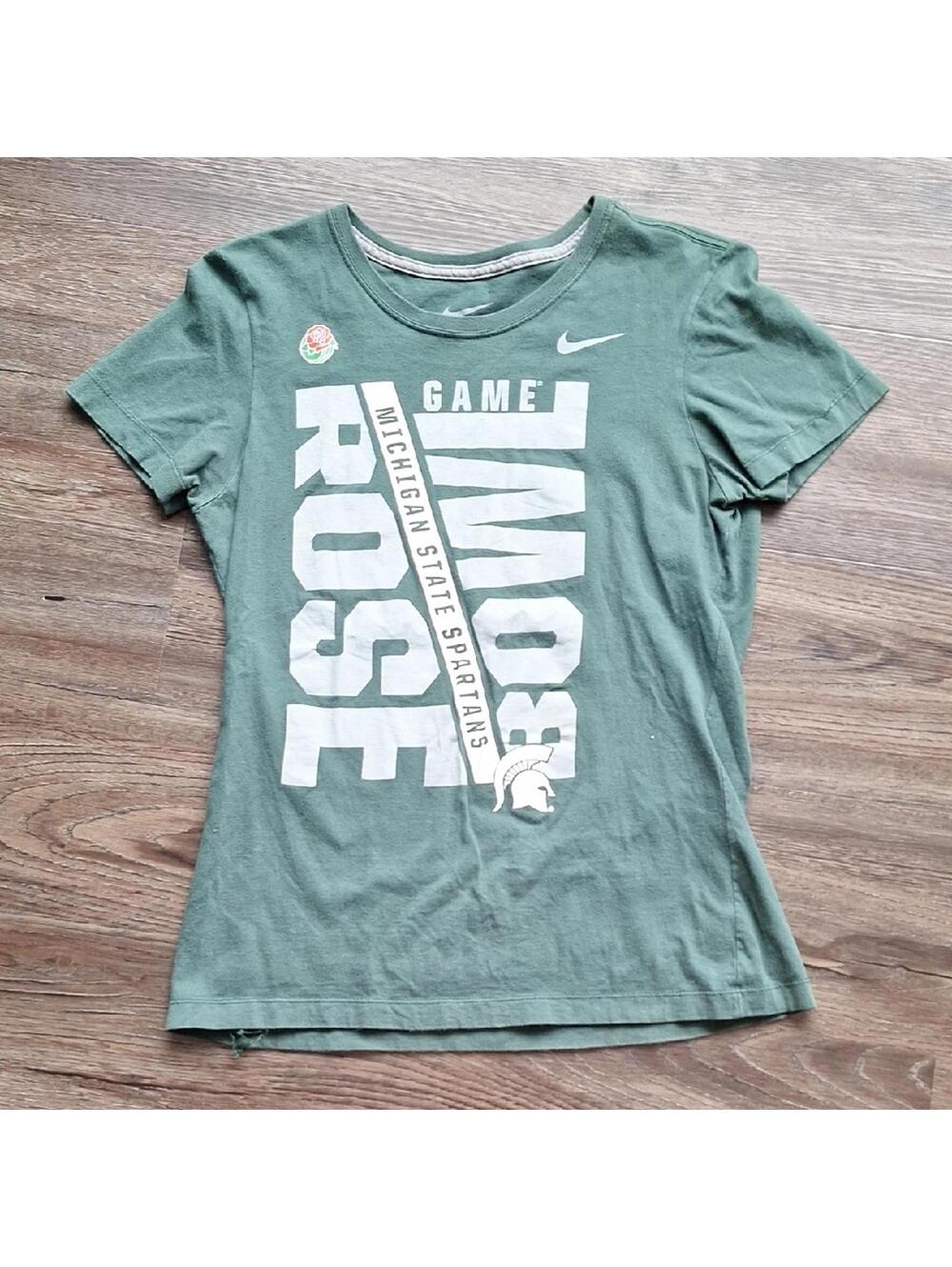 Nike Slim Fit Michigan State Spartans Rose Bowl Shirt Size Large